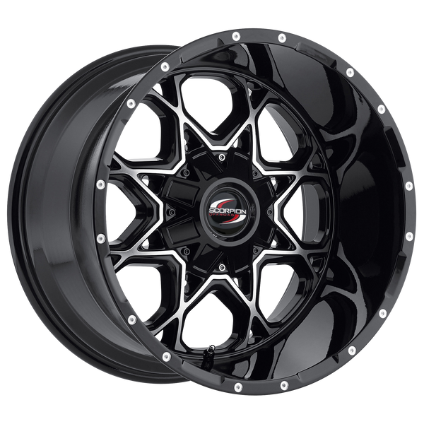 SC10 Discontinued Logo Black Machined Scorpion Center Cap