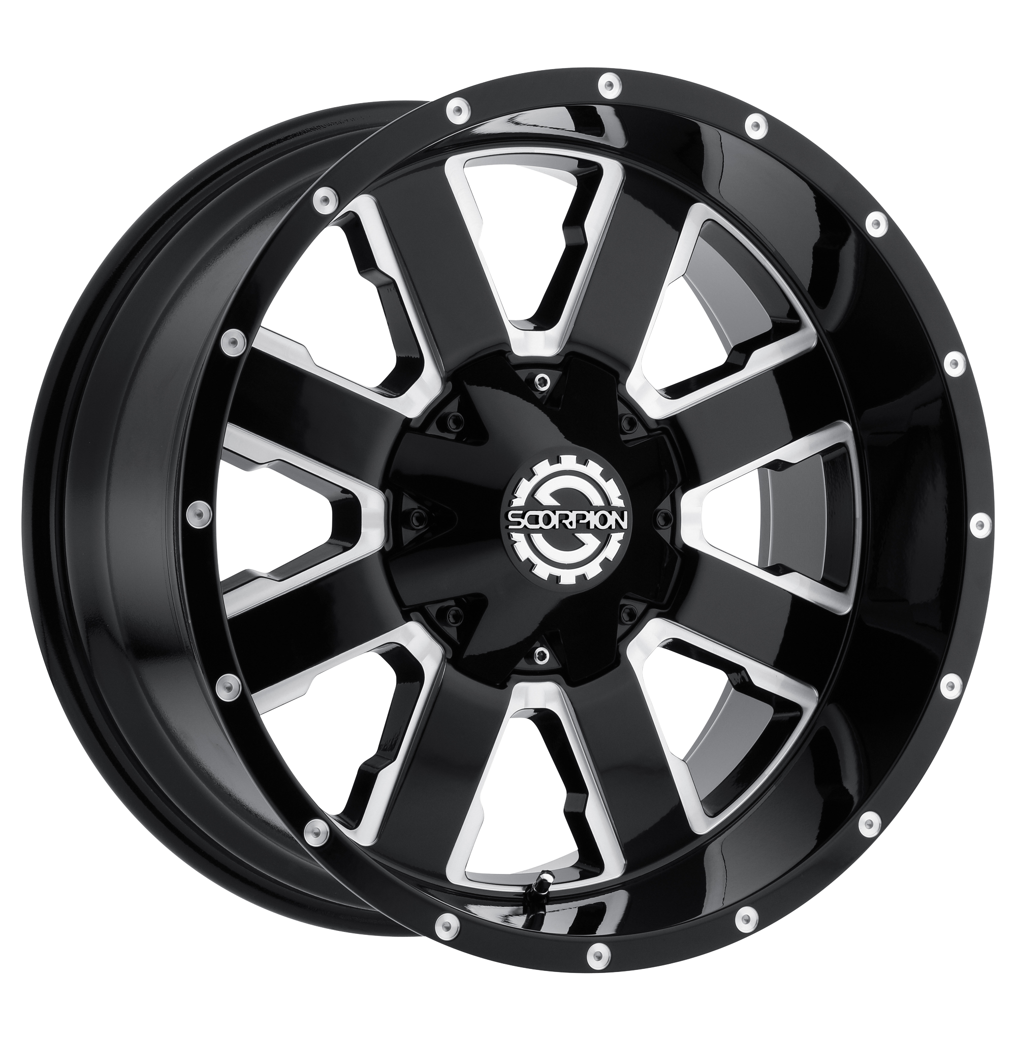 SC20 Black Milled Scorpion Center Cap - VCTCenterCaps SC20 Black Milled Scorpion Center Cap - VCTCenterCaps